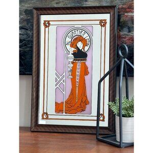 Art Nouveau Style Decorative Wall Mirror - Vintage Inspired Gold Frame